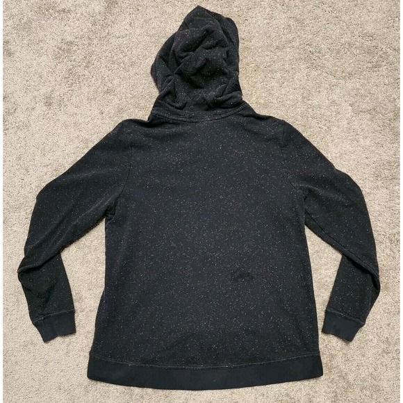 Rare Y2K Nike Speckled Hoodie Full‎ Zip Jacket Womens Medium Black - Picture 12 of 16